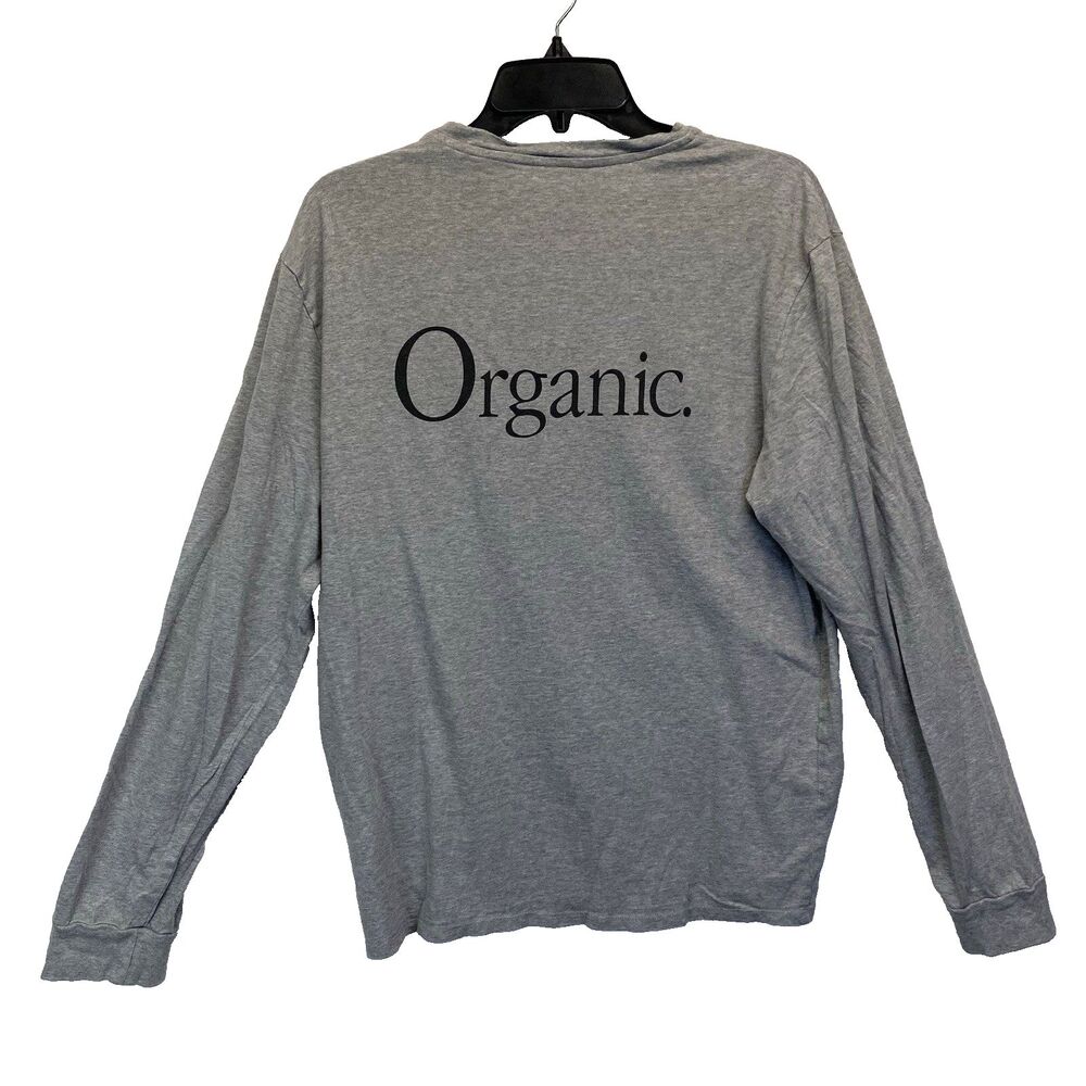Everlane Uniform Men Shirt Size L Gray Long Sleeve Crew Neck Pullover Daily Wear